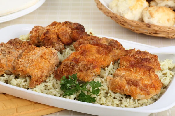 Cena de pollo — Foto de Stock