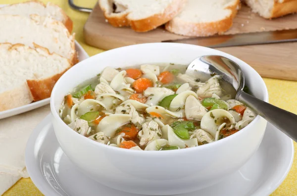 Bowl of Chicken Noodle Soup — Stock Photo, Image