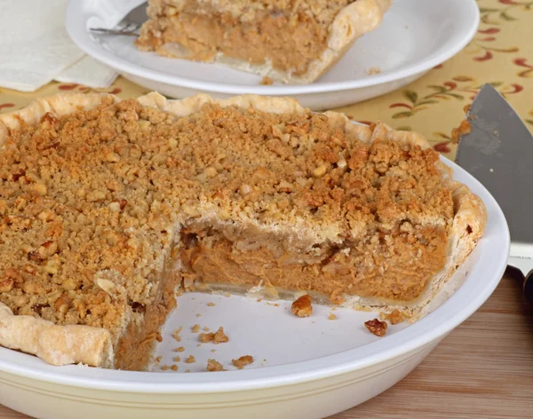 Pastel de calabaza en rodajas — Foto de Stock