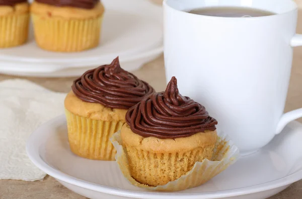 Cup Cake and Coffee — Stock Photo, Image