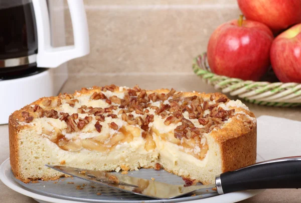 Gâteau au café aux noix de pomme — Photo