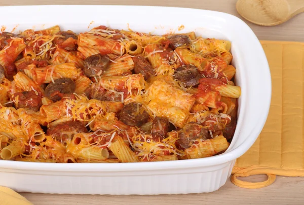 Sausage Rigatoni Casserole — Stock Photo, Image