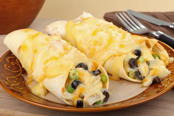 Chicken Enchiladas — Stock Image Chicken Enchiladas Royalty Free Stock Images