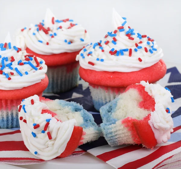 Patriottische cupcakes — Stockfoto