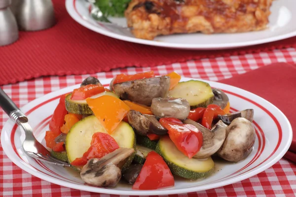 Pepper Zucchini Salad — Stock Photo, Image