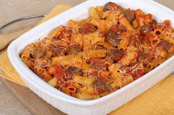 Sausage Pasta Casserole — Stock Photo, Image