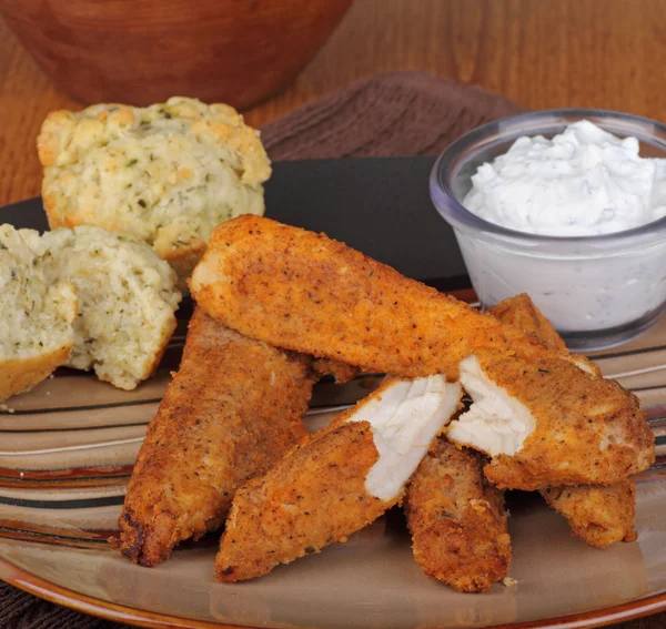 Breaded Chicken Strips — Stock Photo, Image