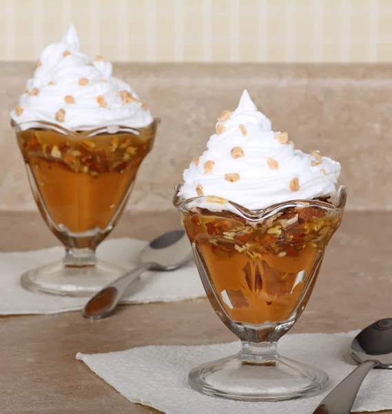 Butterscotch Pudding Dessert — Stock Photo, Image
