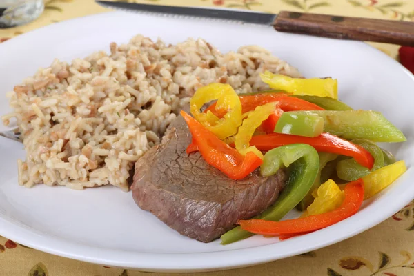 Beef Sirloin Steak Meal — Stock Photo, Image