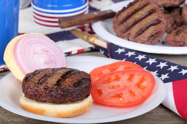 Patriotischer Burger — Stockfoto