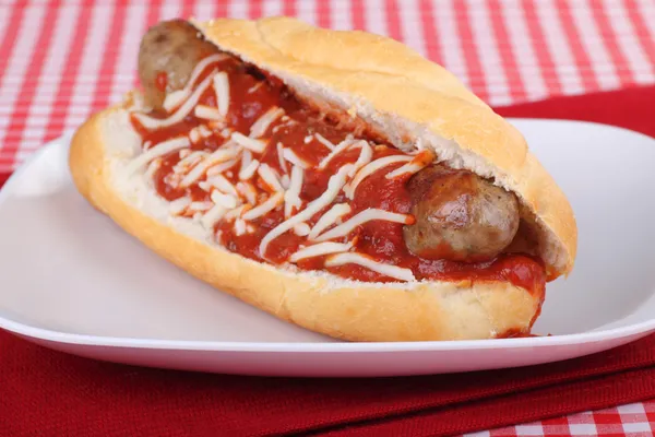 Italienisches Wurst-Sandwich — Stockfoto