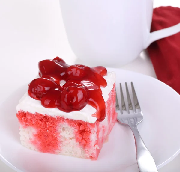 Pièce de gâteau aux cerises — Photo