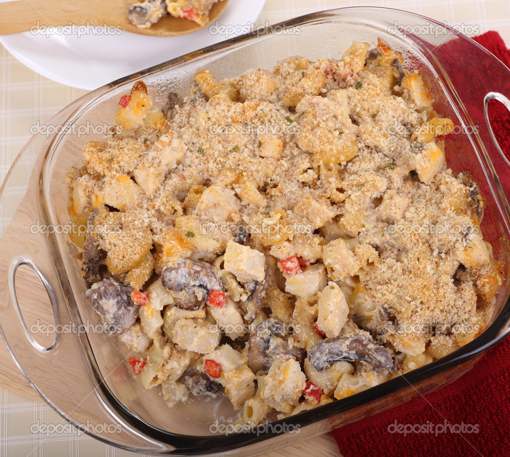 Chicken and Mushroom Casserole Stock Photo by ©chasbrutlag 42127629