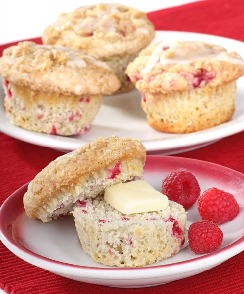 Himbeermuffins — Stockfoto