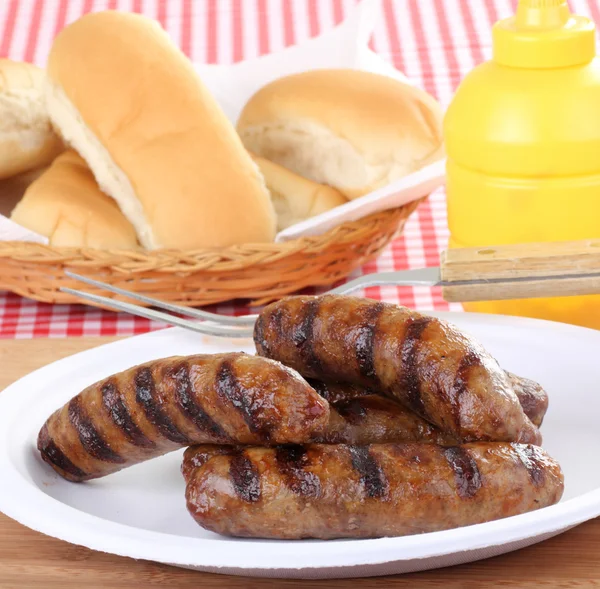 Gegrilde braadworst — Stockfoto