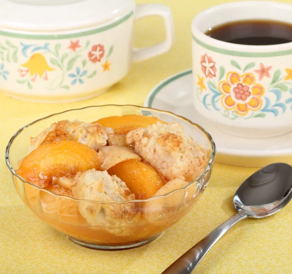 Peach Cobbler Dessert — Stock Photo, Image