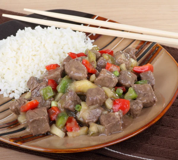 Sweet and Sour Beef — Stock Photo, Image