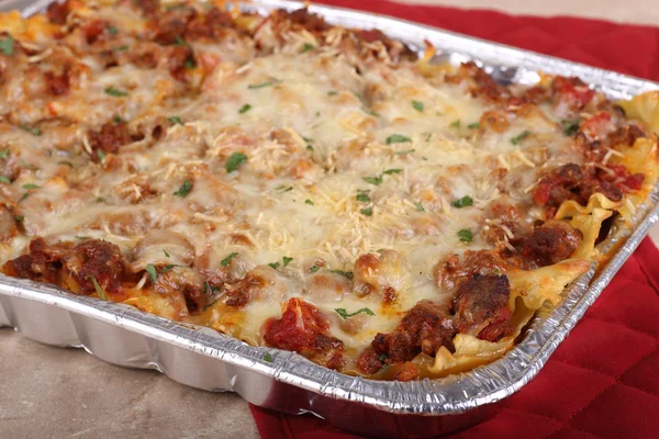 Pan of Lasagna — Stock Photo, Image