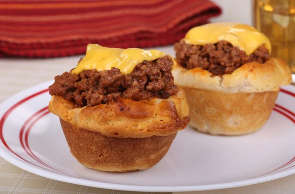 Sloppy Joe in a Biscuit — Stock Photo, Image