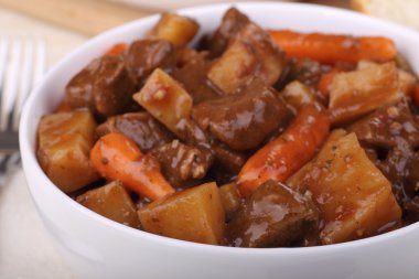 closeup sığır eti güveç