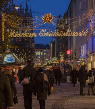 Christmas market in Munich clipart