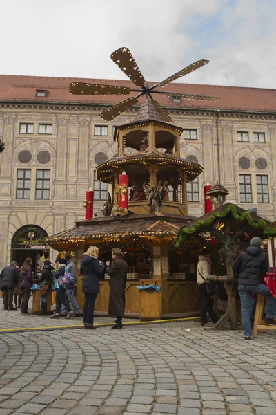 慕尼黑的圣诞市场 图库图片