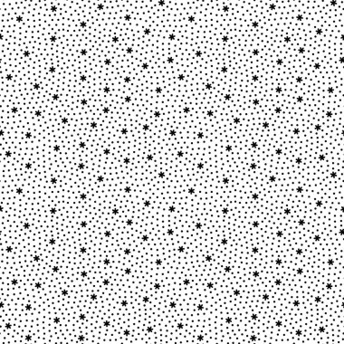 Noel karalaması kar taneleri ve noktasız konfeti deseni. Basit siyah-beyaz kış kar dokusu. Kış benekli desen, dağınık düzensiz nokta ve ışıltılı doku.