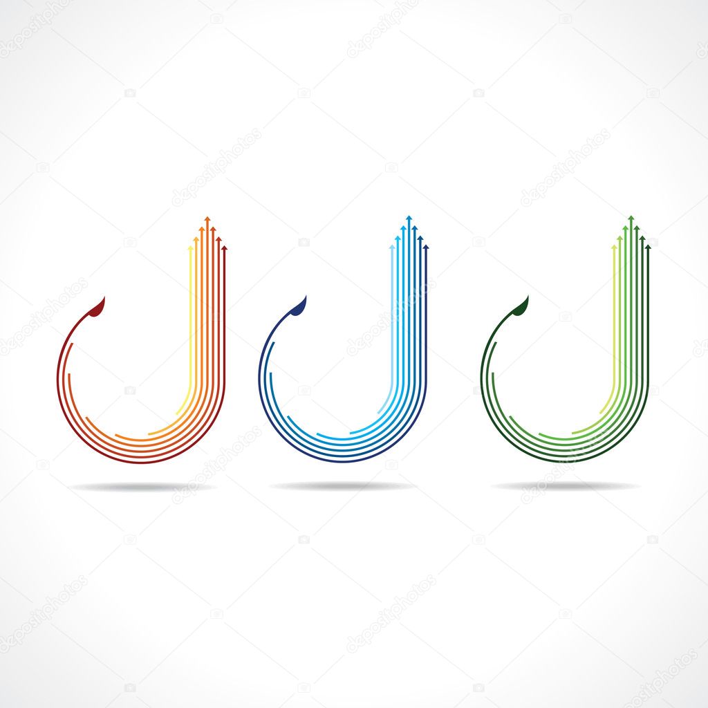 Set of colorful arrow logo vector