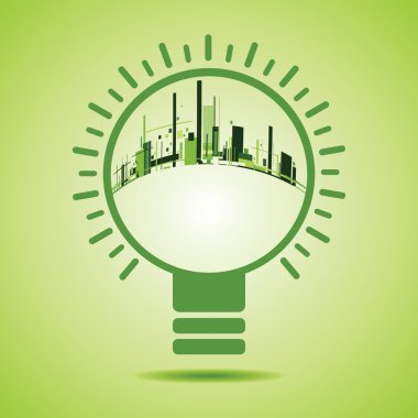 Eko şehir filament yeşil ışık ampul yapmak