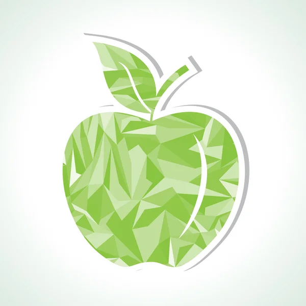 Abstract green triangle apple — Stock Vector