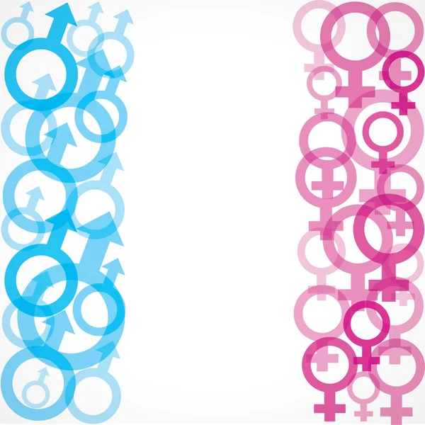 Male and female symbol background — Stock Vector