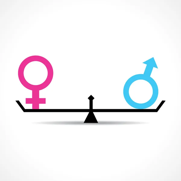 Male and female equality concept — Stok Vektör