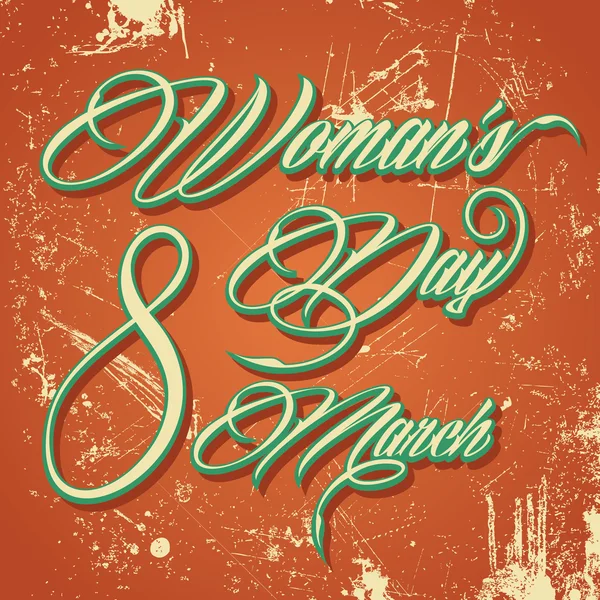 Desain retro untuk Happy Women 's Day - Stok Vektor