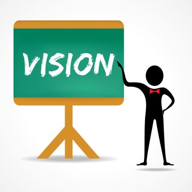 adam puan için elle yazılmış vizyon