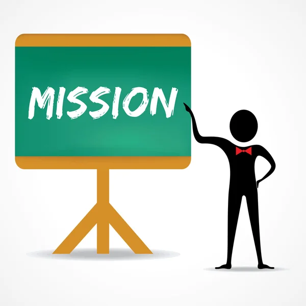 Mot de mission en green board — Image vectorielle