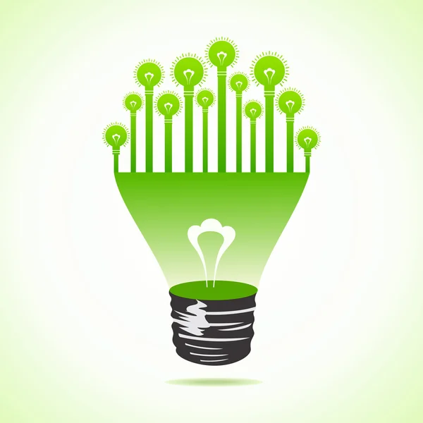 Eco lamp in bulb — Stock Vector