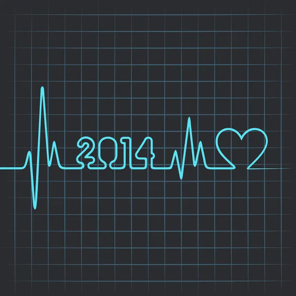 Batimento cardíaco fazer 2014 — Vetor de Stock