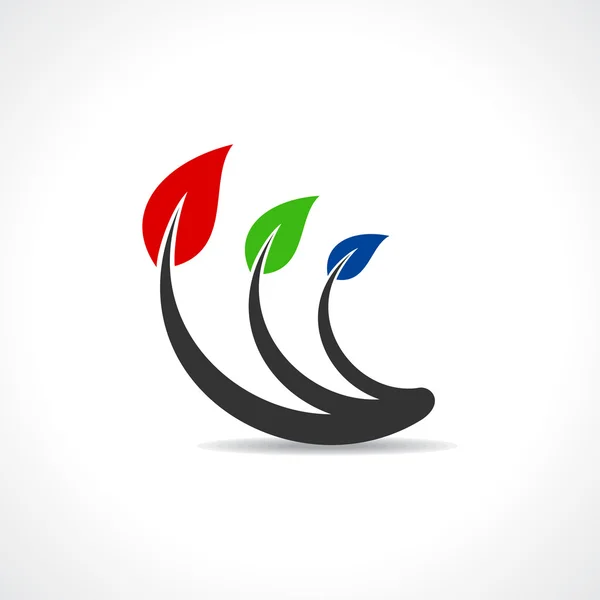 Icono de hoja RGB Diseño — Vector de stock