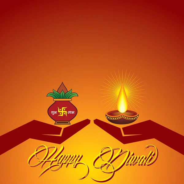 Diwali saludo fondo — Archivo Imágenes Vectoriales
