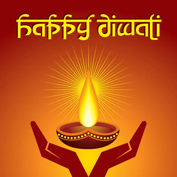 Diwali saludo fondo — Vector de stock