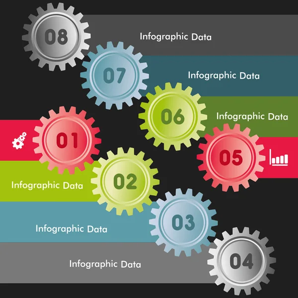 Kreativa gears info-grafik alternativ banner — Stock vektor