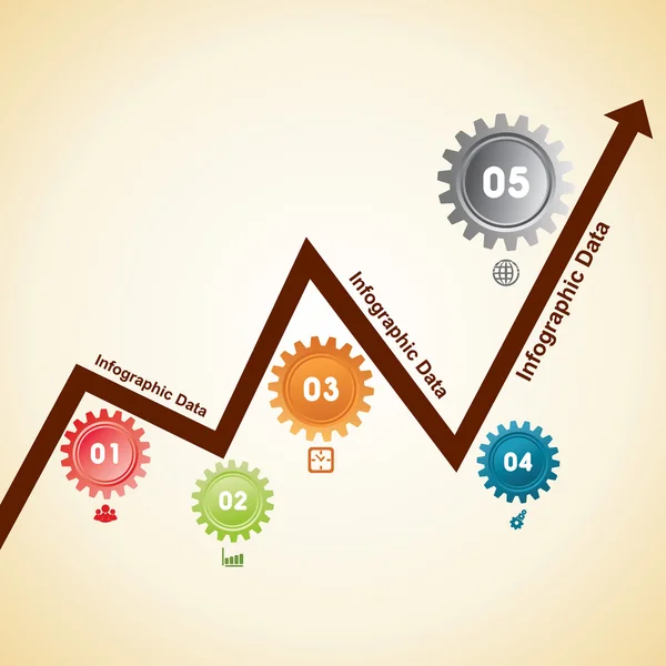 創造的な歯車の情報がグラフィックス オプション バナー — ストックベクタ