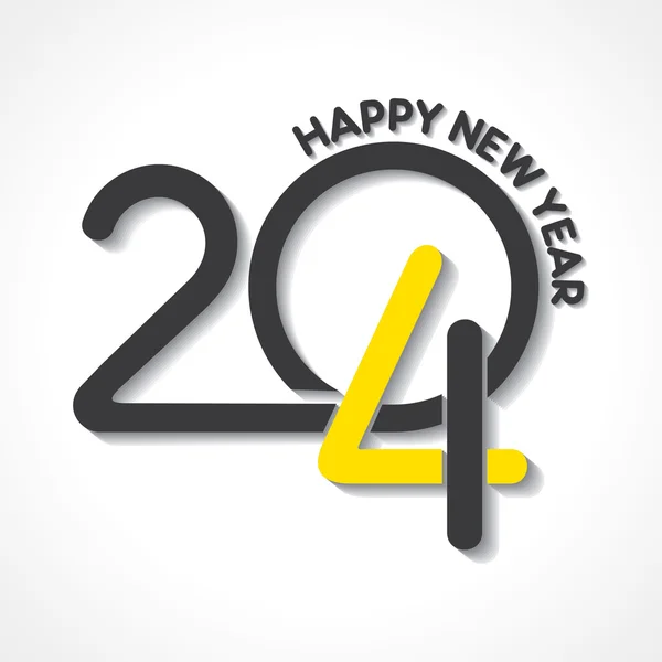 創造的な新年あけましておめでとうございます 2014年設計 — ストックベクタ