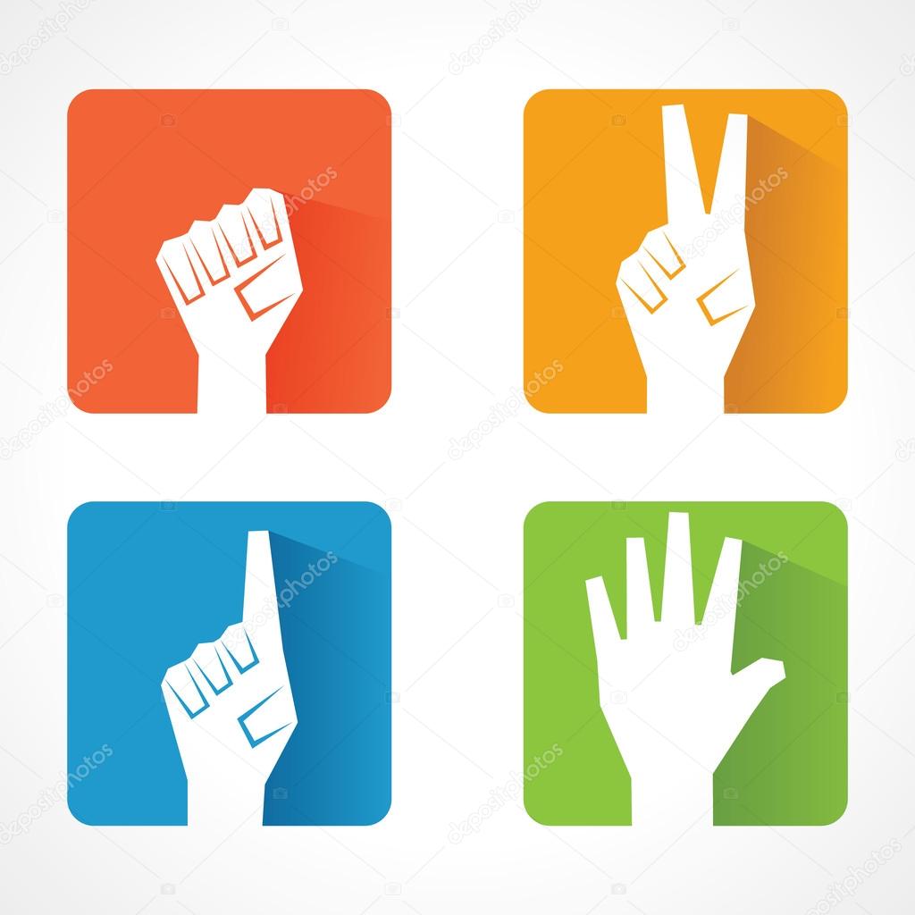 Different shape of hand stock vetor