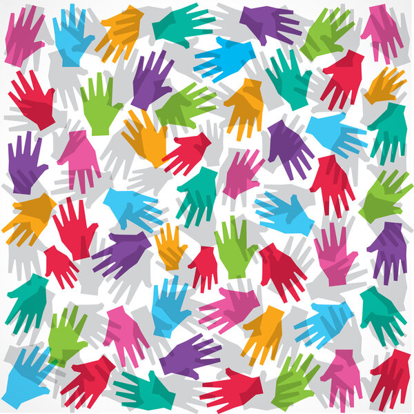 Colorful hand background