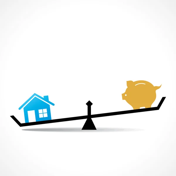 Evde para kazanmak çok daha pahalı — Stok Vektör