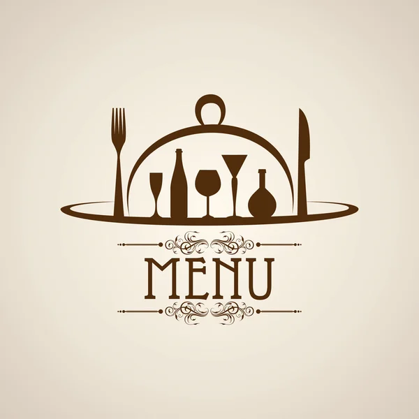 Illustration of template for menu card with cutlery Stock Vector by ...