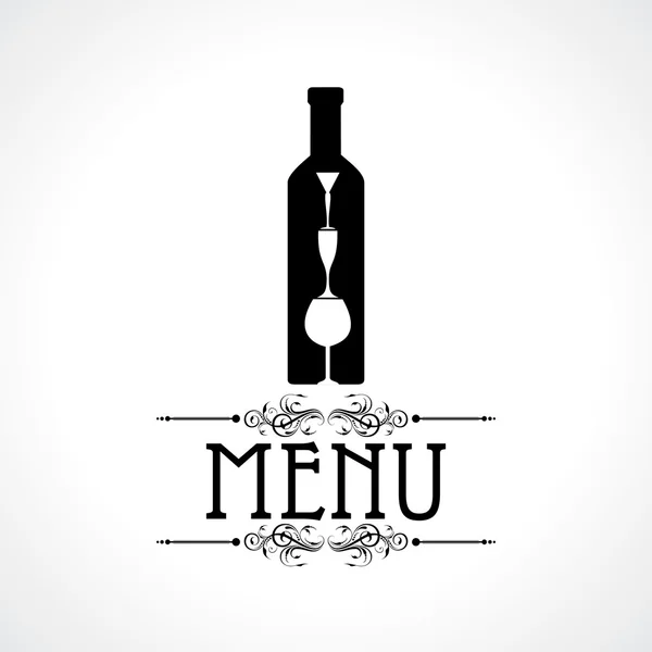 Template for menu card with cutlery — Stock Vector