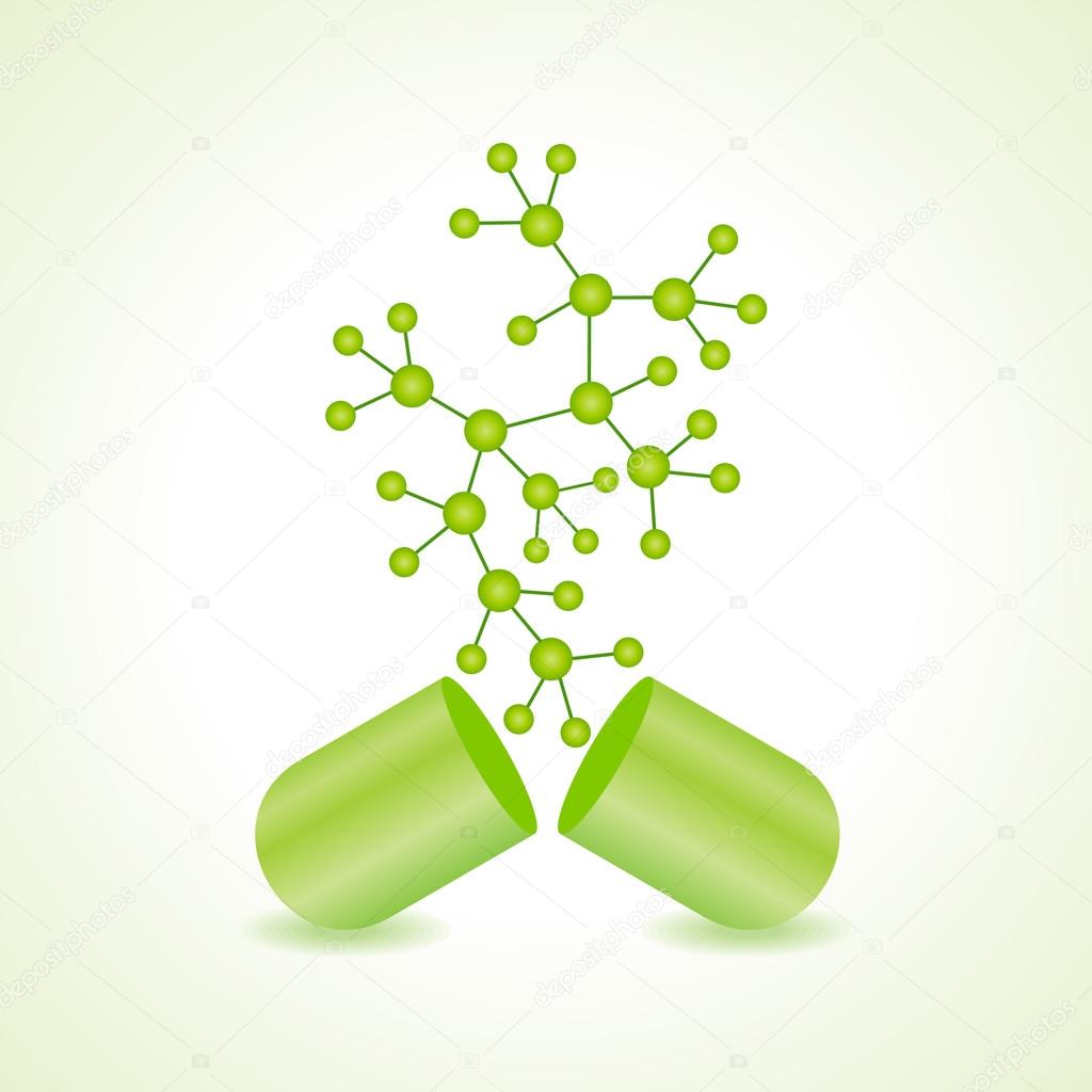 Molecule model with capsule