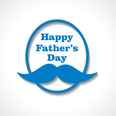 Happy Fathers Day greeting card design clipart